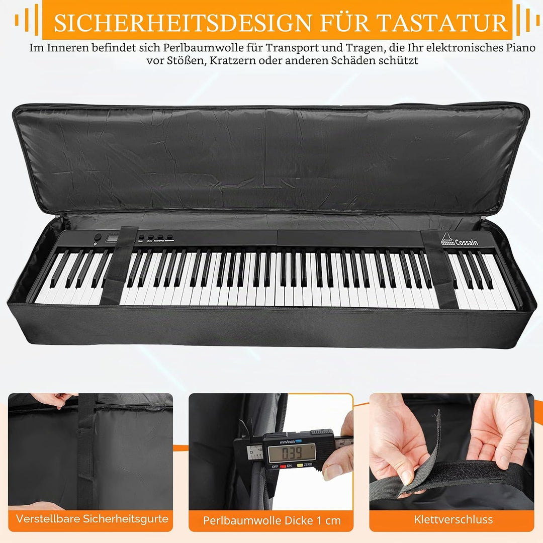 AKOZLIN 49/61/76/88 Slim/88 Key Keyboard Case Electric Piano Keyboard Bag Portable Keyboard Gig Bag