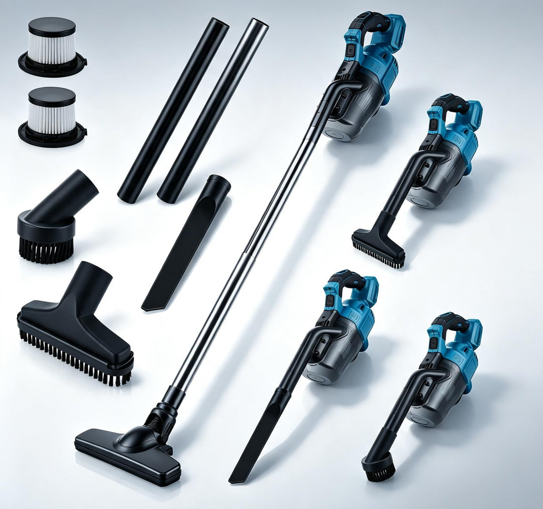 Akku Staubsauger für Makita 18V, 500W Handstaubsauger Kabellos, 10000Pa Stielstaubsauger mit HEPA-Fi