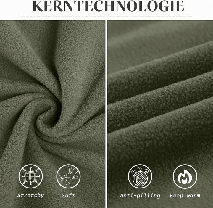 33,000ft Damen Fleece Pullover mit Halbreissverschluss Fleeceshirt Winter Warm Ski-Pullover Microfle