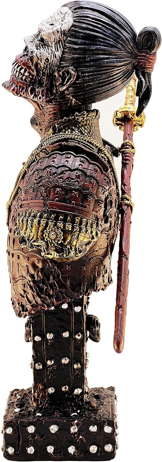 LOOYAR Resin Undead Japanische Samurai Zombie Büste Statue Skulptur Ornament Figur Handwerk für Zuha