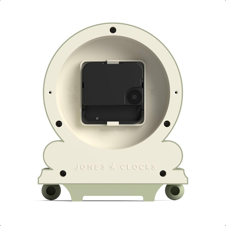 JONES CLOCKS® Maida Vale kaminuhr | Kleine traditionelle schreibtischuhr | Salbeigrün | Hübsch und c