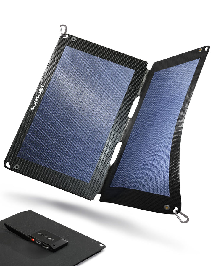Solar Charger Outdoor, Solarmodul flexibel, Solaranlage Camping, Solar Charger wasserdicht mit leist