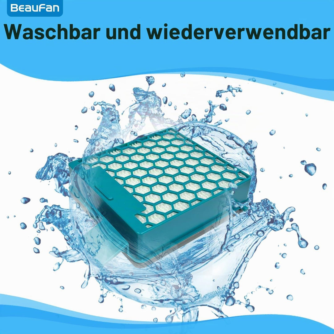 4 Stück HEPA-Filter, Kompatibel mit Miele Boost CX1 Staubsauger Active, PowerLine, Parquet PowerLine