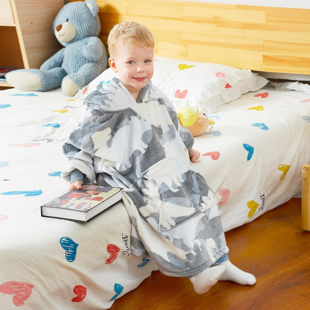 Catalonia Classy Kinder Hoodie Decke, übergrosse Kuschel Hoodie Kinder, Mädchen Jungen Kuschel Fleec