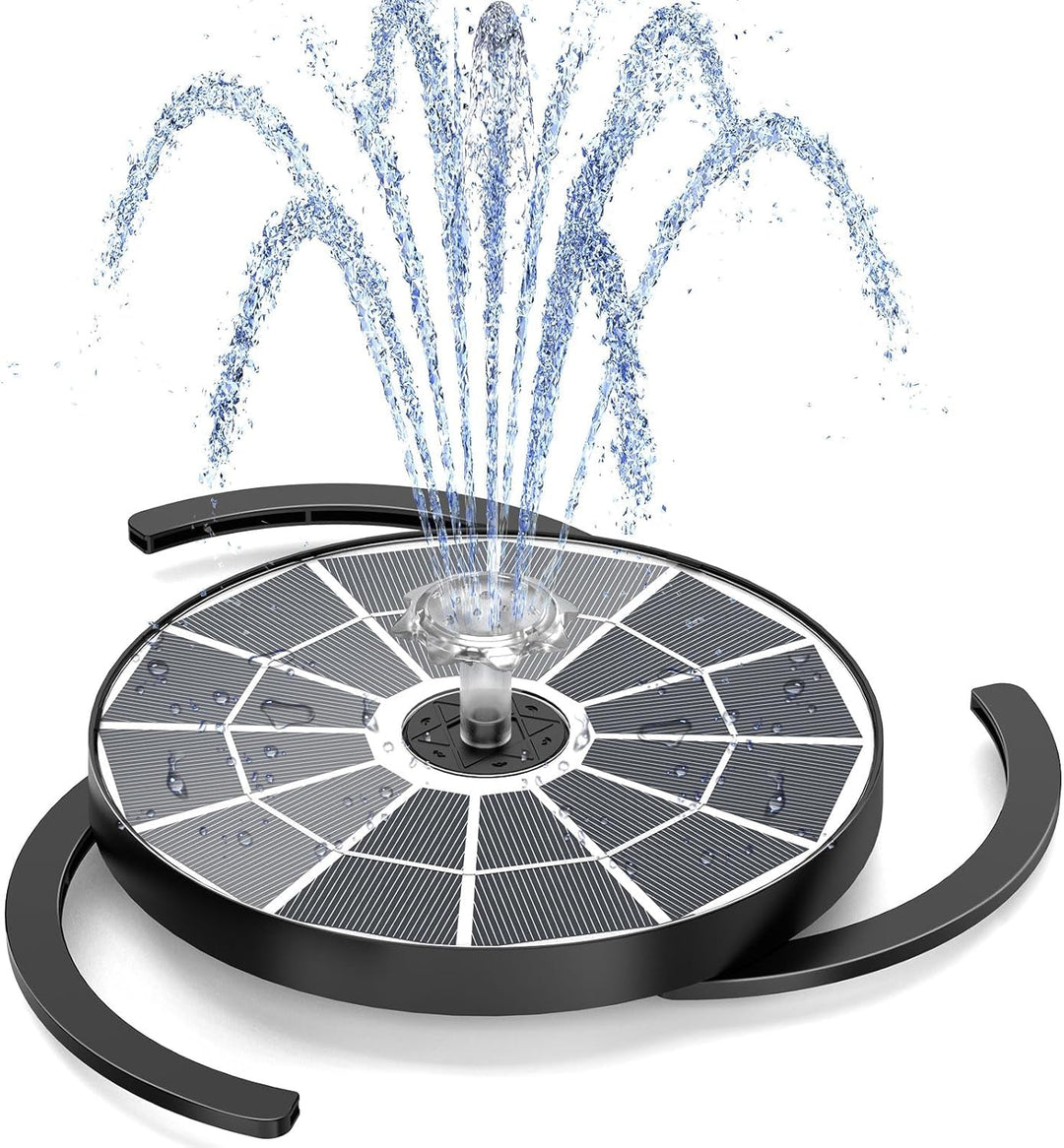 AISITIN Solarbrunnen für Draussen, Solar Springbrunnen für Aussen 3,7W mit 4 Sprüh Effekten,Solar Te