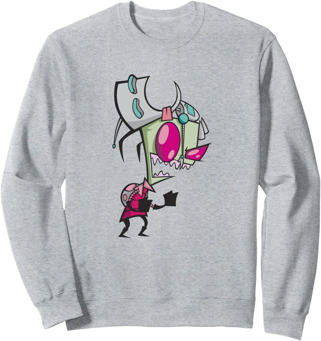 Invader Zim Menacing Laugh Tired GIR Portrait Sweatshirt