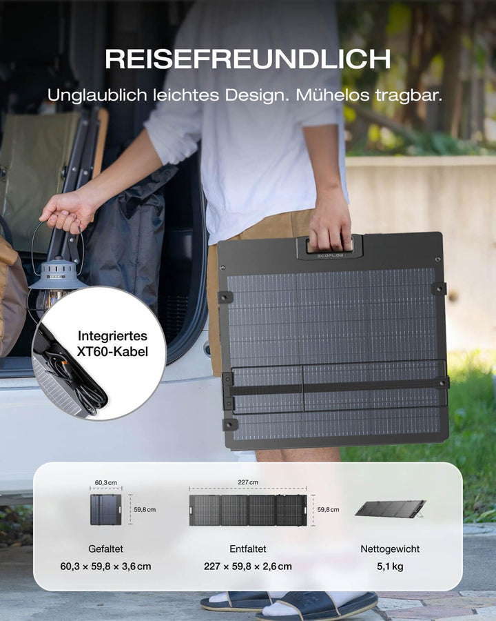 EF ECOFLOW 220W Solar Panel, Solarpanels Faltbar Solarmodul für Delta Pro/Delta Max/Delta/Delta Mini