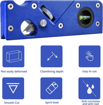 Holzbearbeitungskanten-Eckblockhobel, Tragbare Fasenhobel + 7 Arten von Fräsköpfen, Holzbearbeitungs