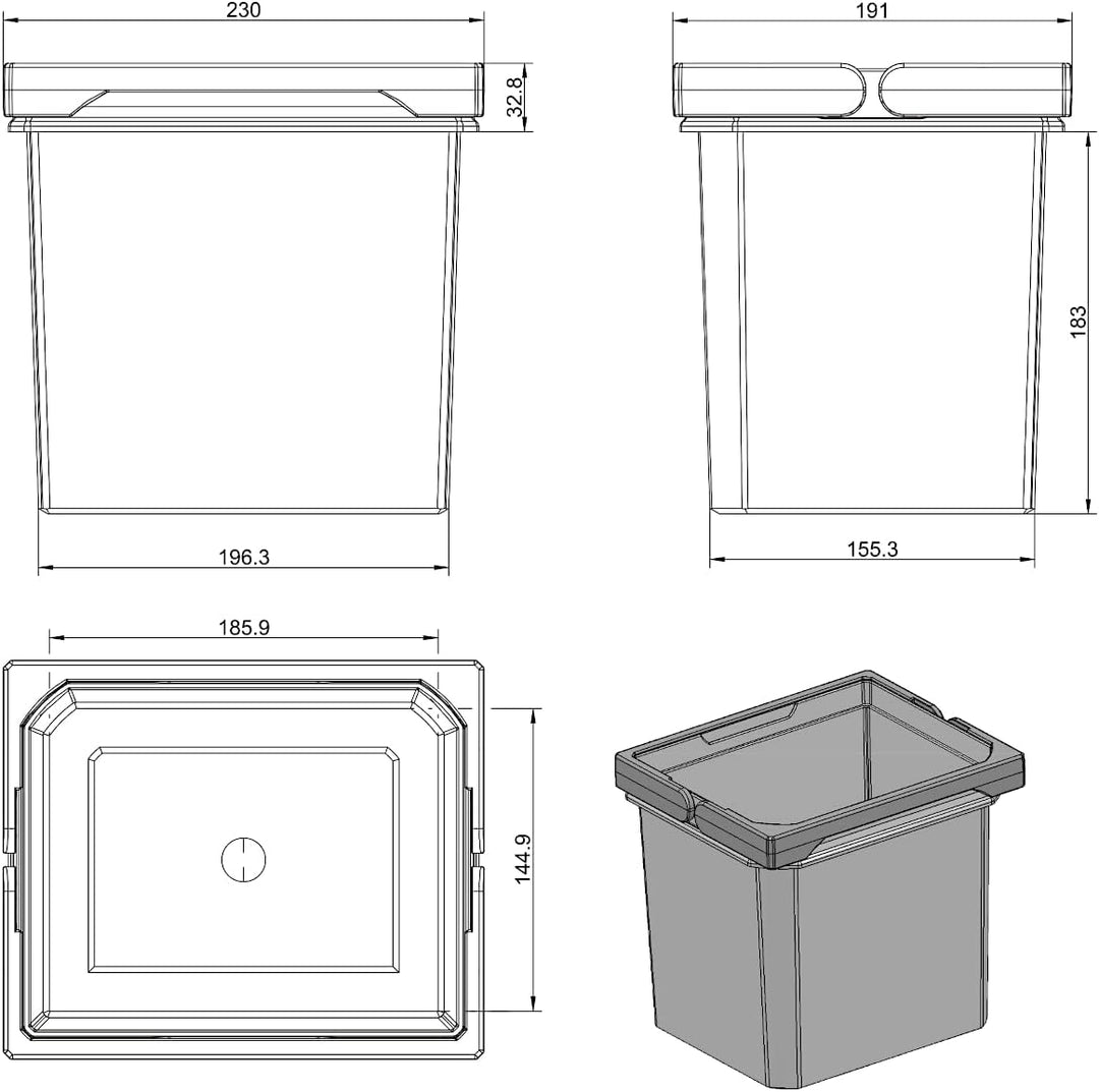 Naber Befestigung, Grau, 6L