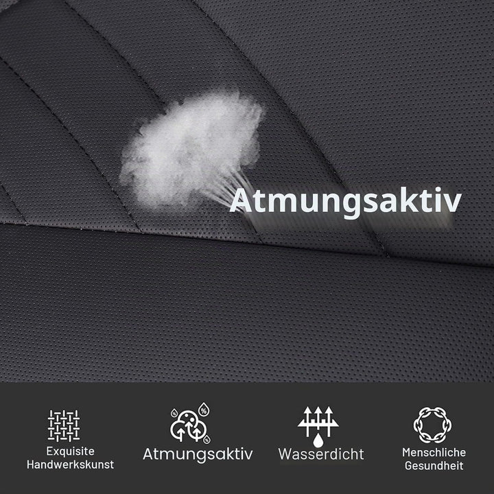 kingphenix Premium-PU-Autositzbezug, Vordersitzschutz, funktioniert mit 95% Aller Fahrzeuge, gepolst