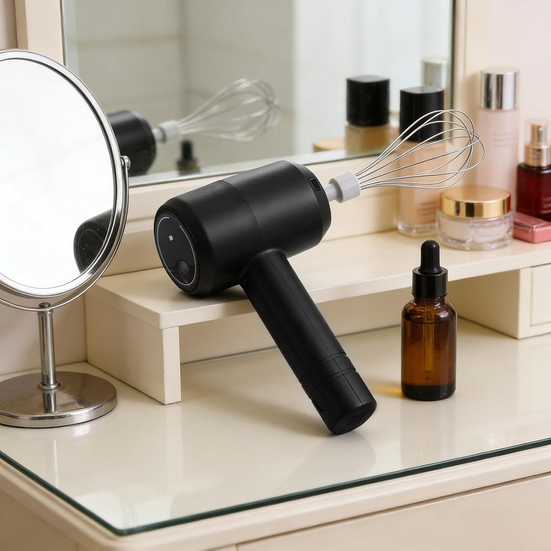 Happyyami Elektrischer Haarfärbemixer für den Salon: 20-W-Akku-Handmixer zum Haarefärben – Automatis