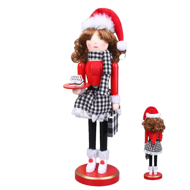 Gitekain Color Woman Nussknacker-Mittelstücke, Weihnachts-Nussknacker-Statue, grosse Weihnachts-Holz