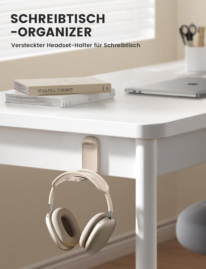 Lamicall Headset Halterung, Kopfhörer Halter - [Faltbar & Klein] Selbstklebender Gaming Headset Stän