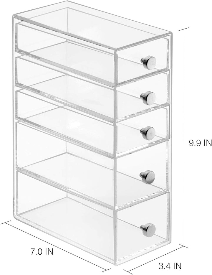 iDesign 39560EU Clarity Schubladenturm 5, durchsichtig 5 Schubladen, 5 Schubladen
