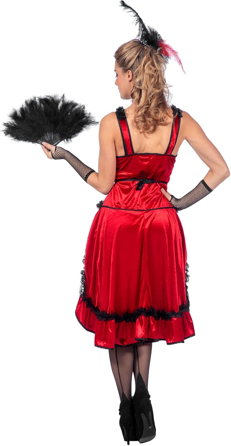 Wilbers &amp; Wilbers - Damen Western - Burlesque Saloon Kleid - einteilig in rot - Saloongirl - Karneva