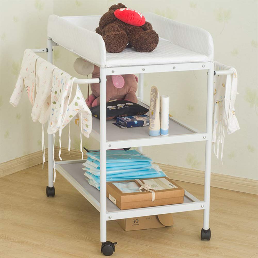 Kedia Baby Wickeltisch, Multifunktions-Wickelkommode, Babypflegetisch, Mobiler Wickeltisch mit Ablag