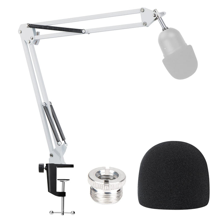 YOUSHARES Weiss Mikrofonarm fur Razer Seiren Mini & V3 Mini - Professionelle Boom Arm mit Schaumstof