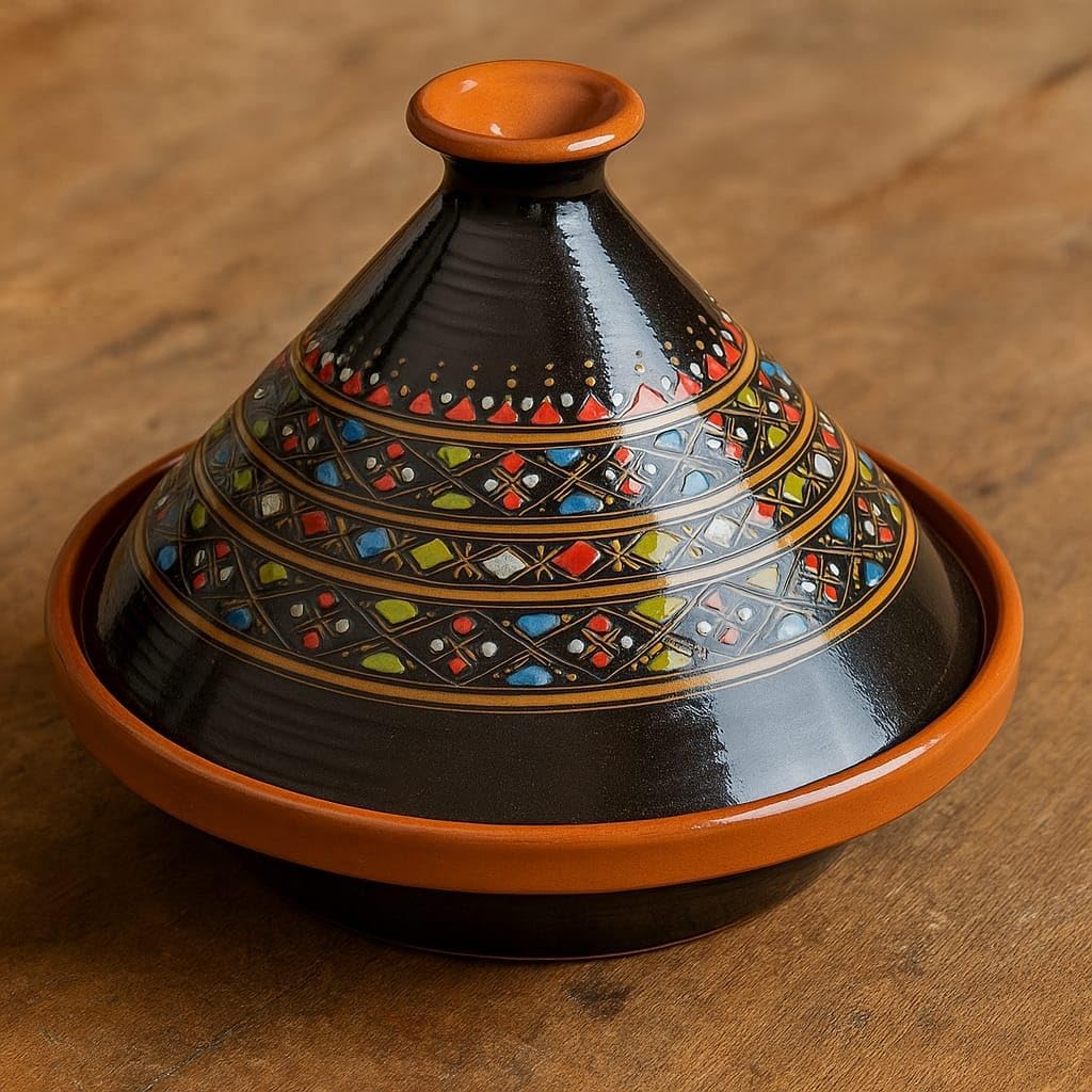 Tajine Terracotta-Topf Ethnischer Teller Marokkanisch Tunesisch XL 32 cm 0212242000