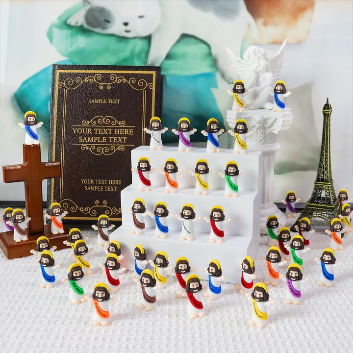 Yelakey Mini-Jesus-Figuren,100 Stück kleine Jesus-Figuren in Grosspackung, klassisch, religiös, Chri