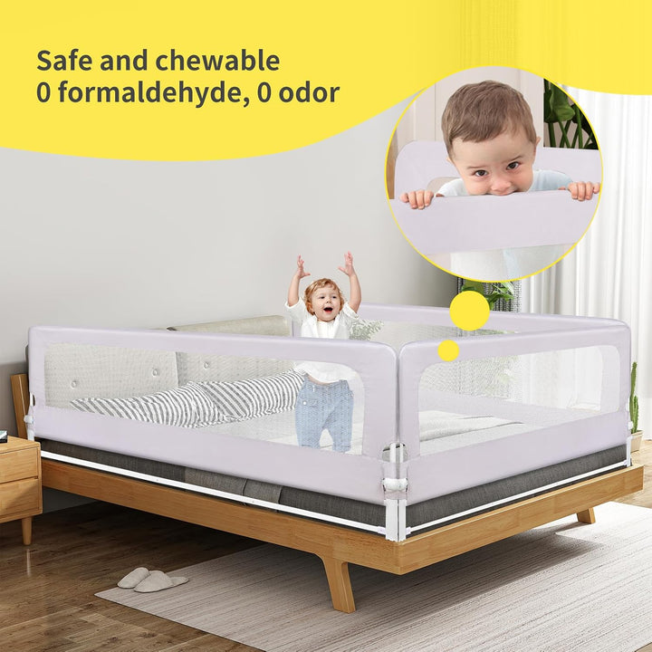 Tragbares Bettgitter für Kinder, faltbar, Sicherheitsgitter für Kinder, Bett, Netzstoff, einfach zu