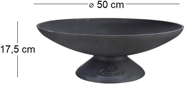 Esschert Design Gusseiserne Feuerschale niedrig S