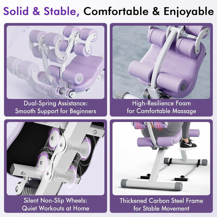 4-in-1 Bauchtrainer für Zuhause, Verstellbare Bauchmuskeltrainer, Faltbare Bauchmuskeln Trainingsger