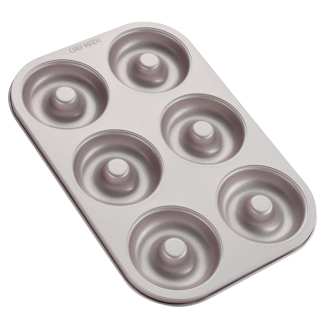CHEFMADE Donut form Kuchen form, Antihaft-Ring-Donut-Back geschirr mit 6 Kavitäten zum Backen im Ofe