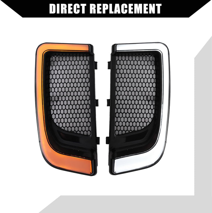 X AUTOHAUX Motorrad LED Verkleidung Untere Gitter Blinker Licht für Harley