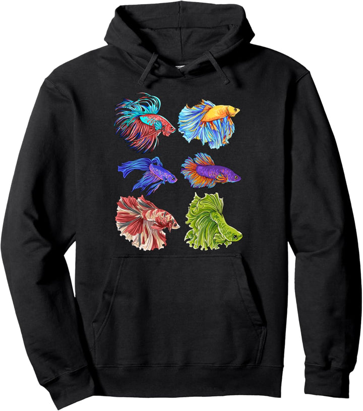 Kampffisch Arten Fisch Splendens Siamesischer Kampffisch Pullover Hoodie