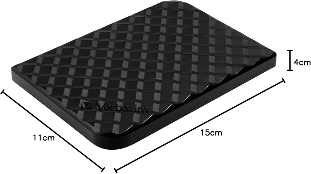 Verbatim Store 'n' Go Portable SSD, 1 TB, Schwarz, Externe SSD, USB 3.0 SSD, SSD extern, für Windows