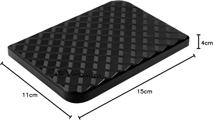 Verbatim Store 'n' Go Portable SSD, 1 TB, Schwarz, Externe SSD, USB 3.0 SSD, SSD extern, für Windows