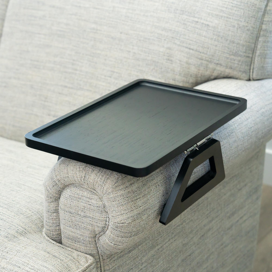 Shamrock Home Bambus-Tablett, Couch-Arm-Tisch, Clip-On-Tablett, Sofatisch für Sofas, Armlehnen für T