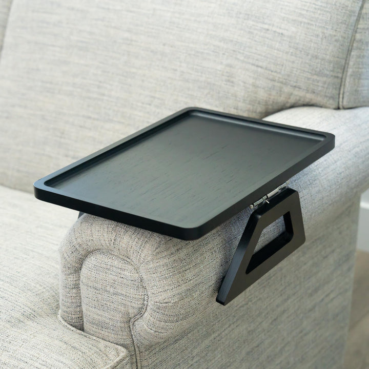 Shamrock Home Bambus-Tablett, Couch-Arm-Tisch, Clip-On-Tablett, Sofatisch für Sofas, Armlehnen für T