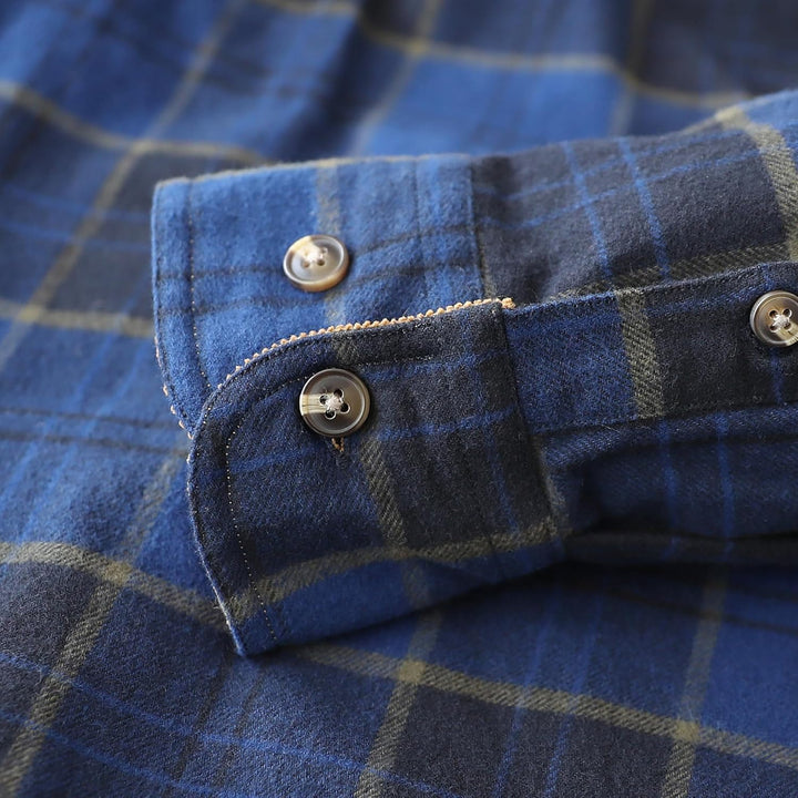 Dubinik® Flanellhemd Herren Button Down Kariert Baumwollhemd Freizeithemd Hemd Herren Langarm mit Zw
