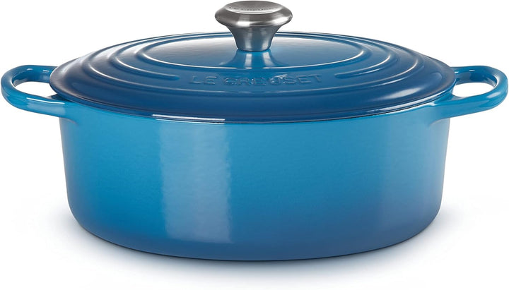 Le Creuset Signature Gusseisen-Bräter mit Deckel, Ø 25 cm, Oval, Für alle Herdarten und Induktion ge
