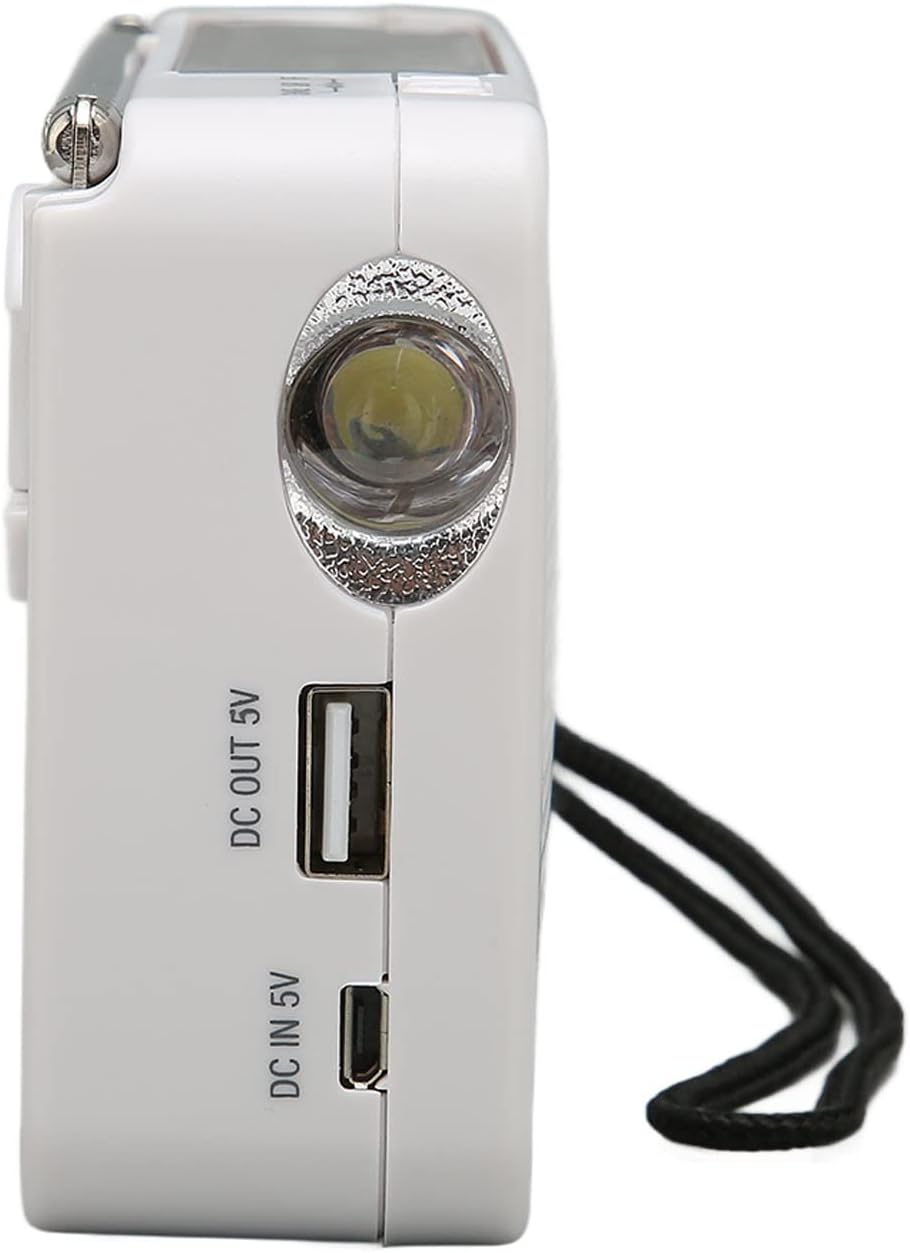 Emergency Crank Solar Radio mit LED -Licht, AM -FM -Tuner, 500 -mAh -wiederaufladbare Batterie, USB-