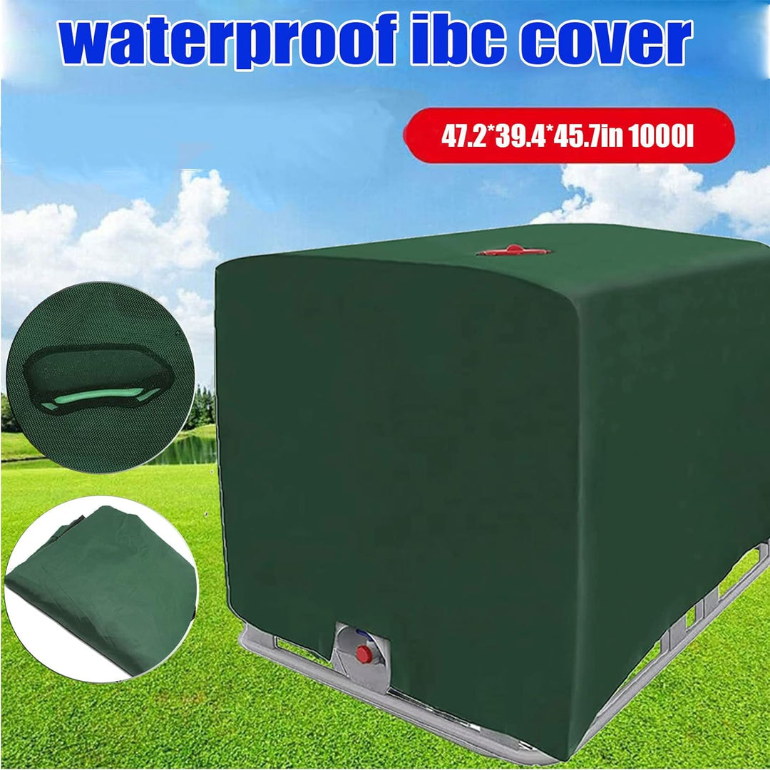 2 Stücke IBC Tank Abdeckung, IBC Grün Container Cover, Grün Abdeckplane für Wassertank 1000L, Abdeck