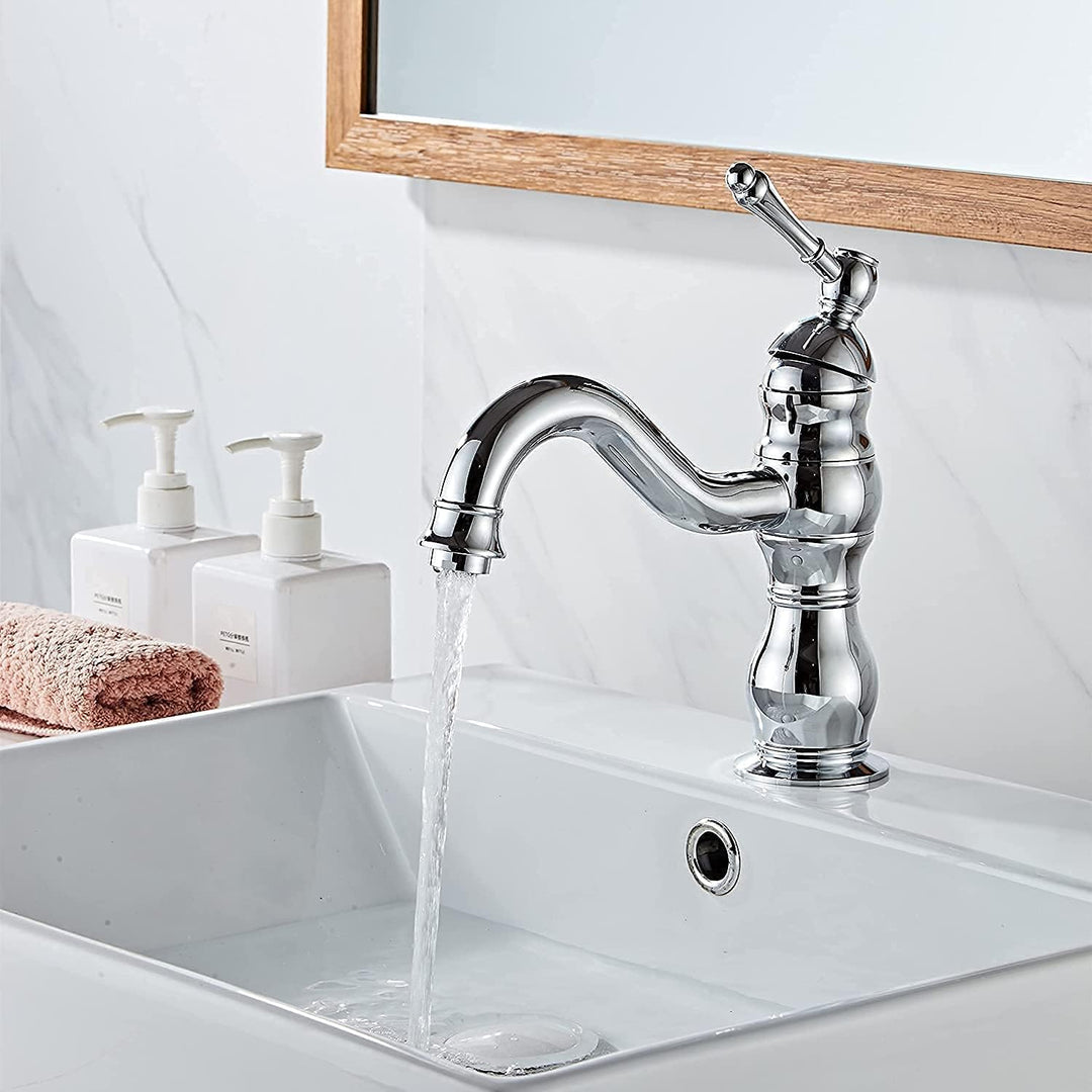 kisimixer Wasserhahn Bad,360° Drehbar Waschtischarmatur-Mischbatterie für Bad, Einhandmischer Wascht