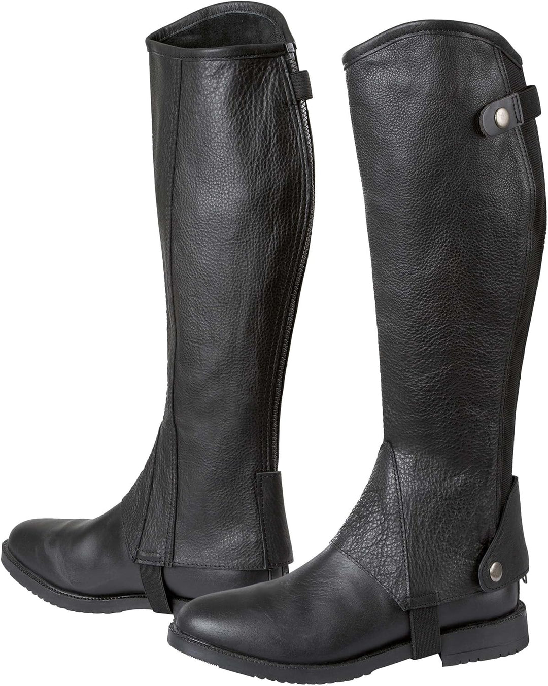 Covalliero Minichaps Elasto Leder Elastikeinsatz M Schwarz, M Schwarz