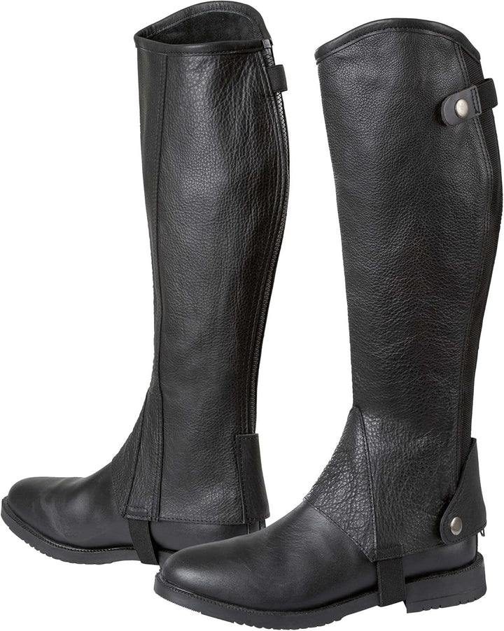 Covalliero Minichaps Elasto Leder Elastikeinsatz M Schwarz, M Schwarz