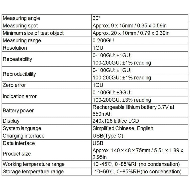 LINSHANG Digitales LCD-Glanzmessgerät 0-Grad-Testwinkel Farbglanzmessgerät Tester Automatische Quali