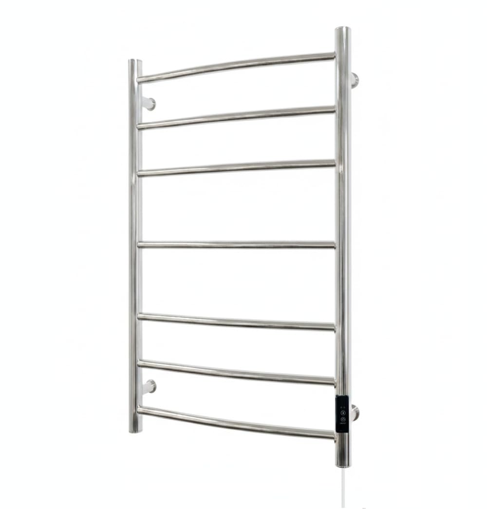 Siena Electric Handtuchheizkörper elektrisch Edelstahl 400x800 mm – Spiegelglanz, poliertes Finish,