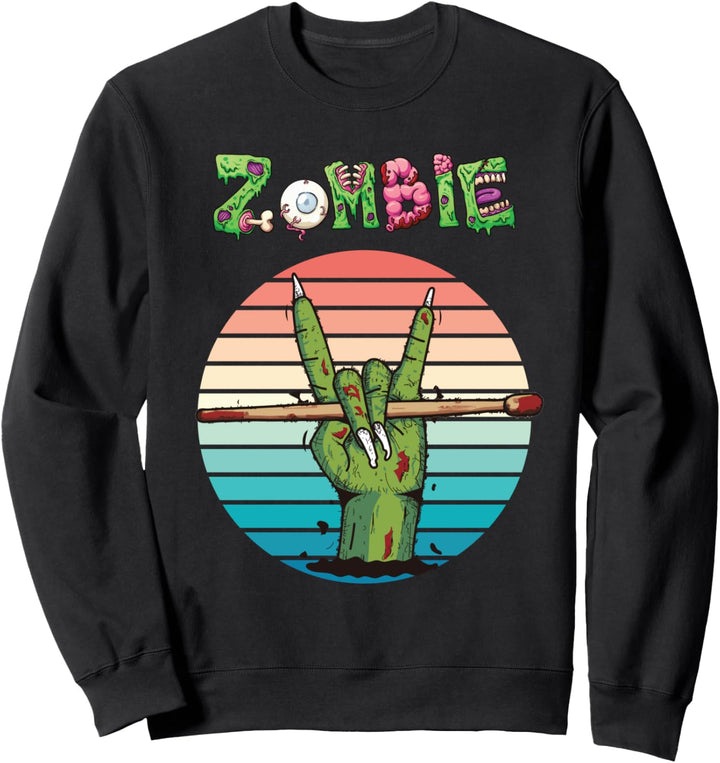 Zombie Schlagzeuger Perkussionist Halloween Sweatshirt