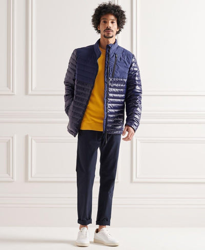 Superdry Herren Studios Contrast Core Down JKT Jacken L Eclipse Navy, L Eclipse Navy
