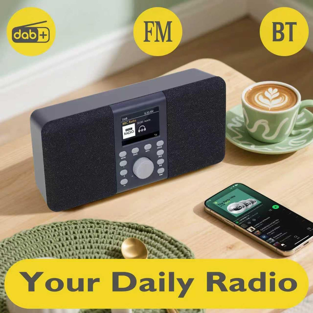 MangoKit MD5 Stereo DAB Radio mit Bluetooth,DAB Plus Radio,Digitalradio,UKW Radio,Tragbares Dab Radi