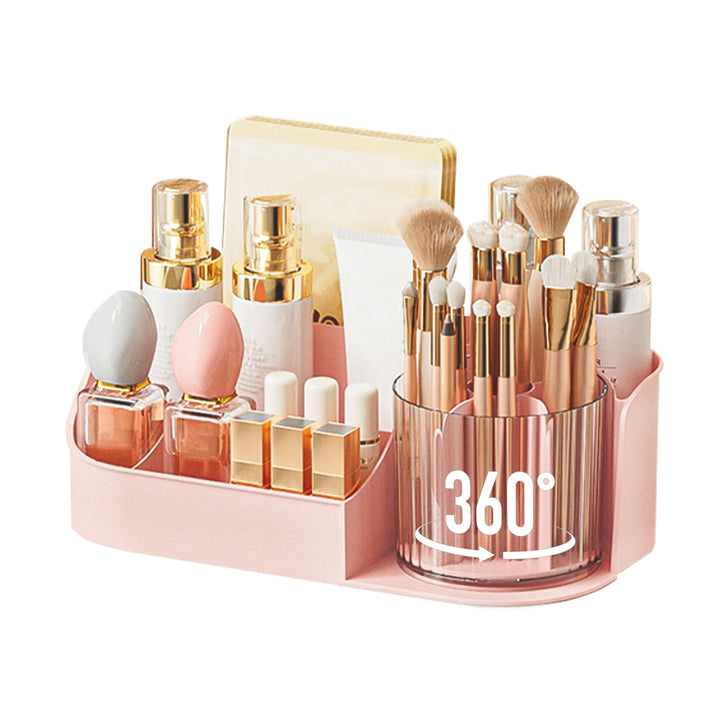 DASITON Make Up Kosmetik Organizer, 360° drehbarer Make Up Pinsel Organizer, Schmink Aufbewahrung fü