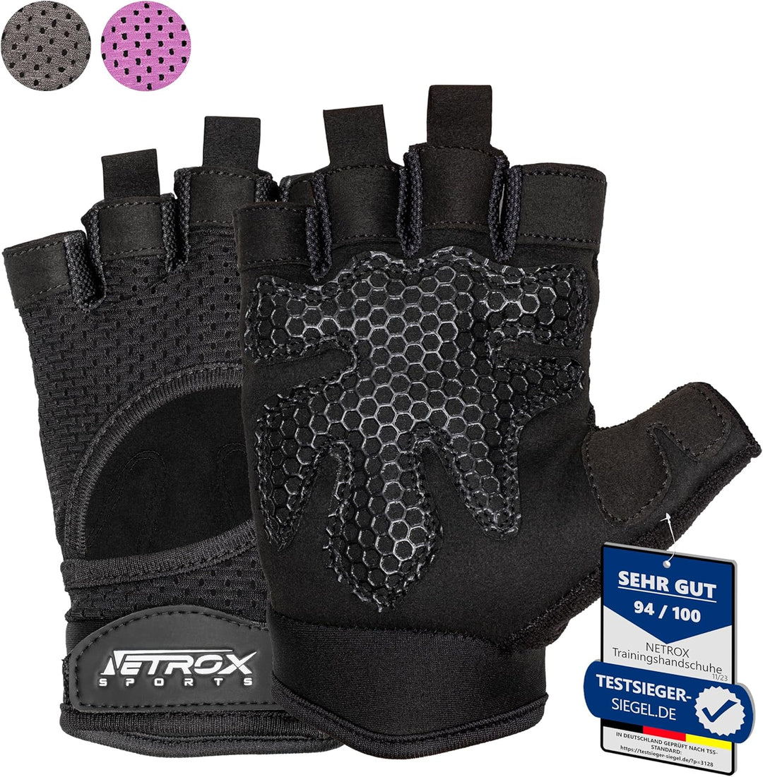 NetroxSports® Fitness Handschuhe leicht und atmungsaktiv für Herren und Damen | Handschuhe für Kraft