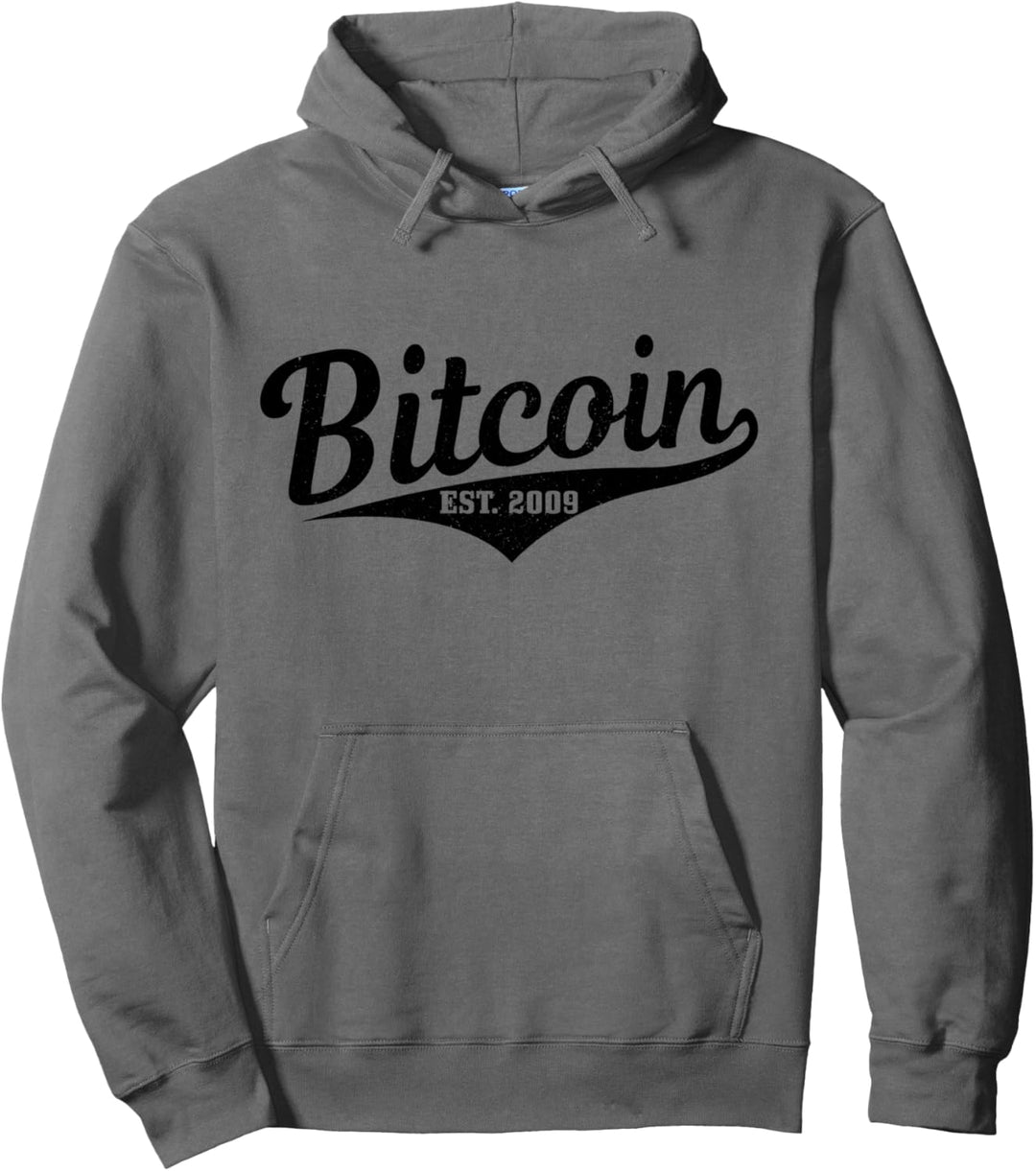 Bitcoin Est. 2009 Kryptowährung BTC Logo Krypto Trader Pullover Hoodie