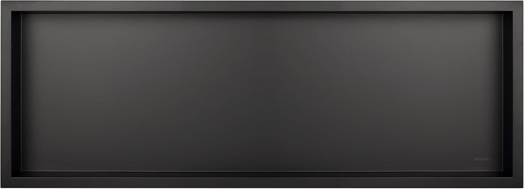 WALL-Box ONE Black Edelstahl wandnische dusche Duschnische, wasserdicht, Flexibler Nischeneinbau, 90