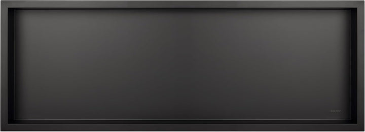 WALL-Box ONE Black Edelstahl wandnische dusche Duschnische, wasserdicht, Flexibler Nischeneinbau, 90